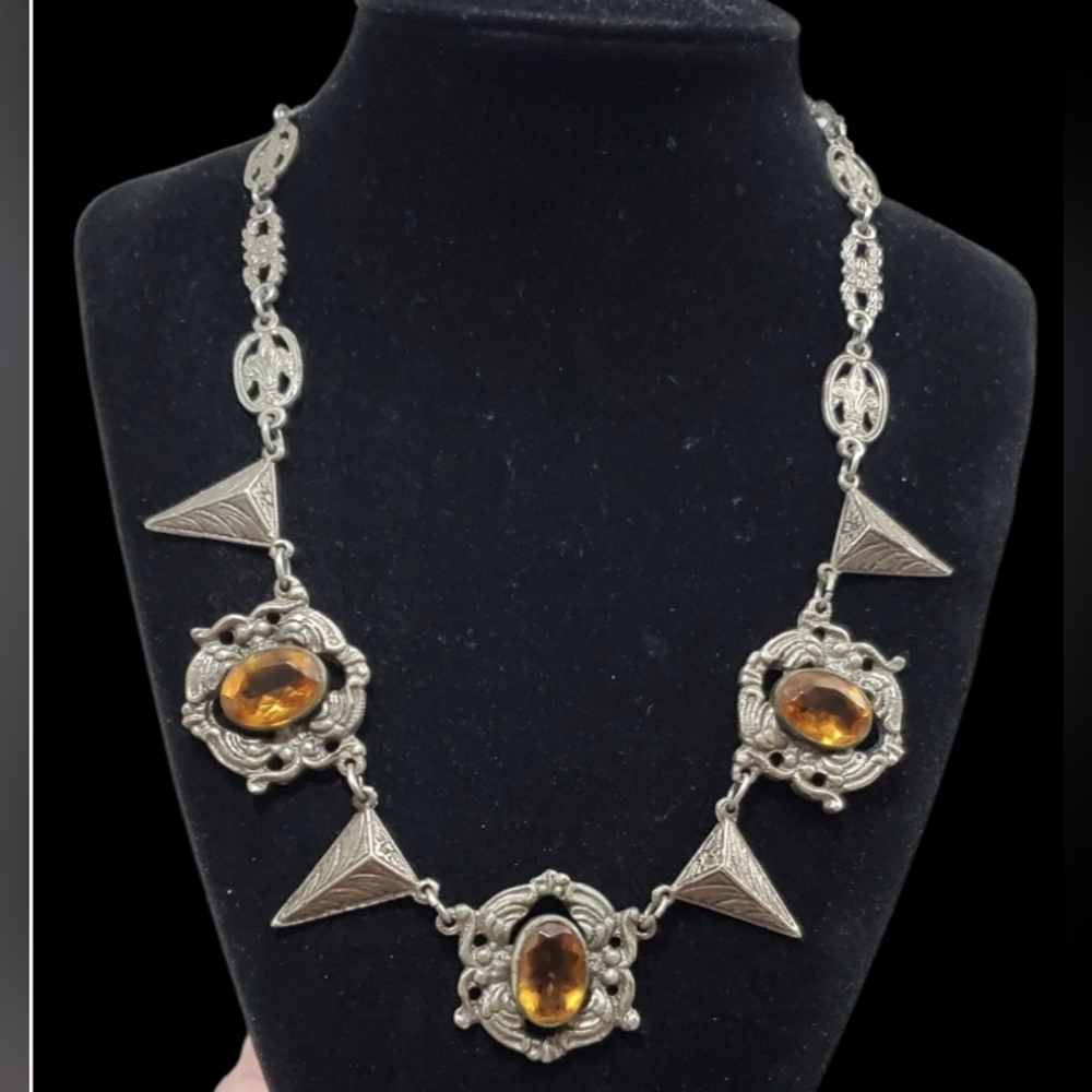 Antique Italian Revival Coppini 800 Silver Necklace
